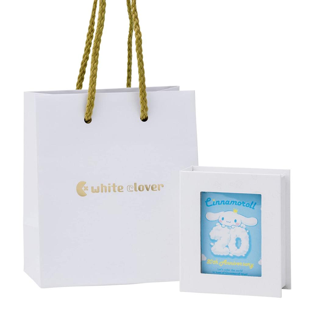 Cinnamoroll 20th Anniversary Sanrio Characters Silver Necklace Surgical Stainless Steel 316L Cubic Zirconia Silver [White Clover] SA20CI-N001RD
