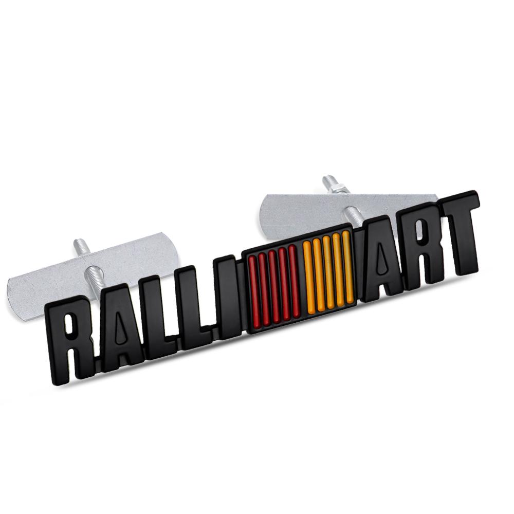 Car Front Grille Emblem Side Badge For Mitsubishi RALLIART Lancer Outlander L200 ASX Pajero Eclipse Galant Sticker Accessories