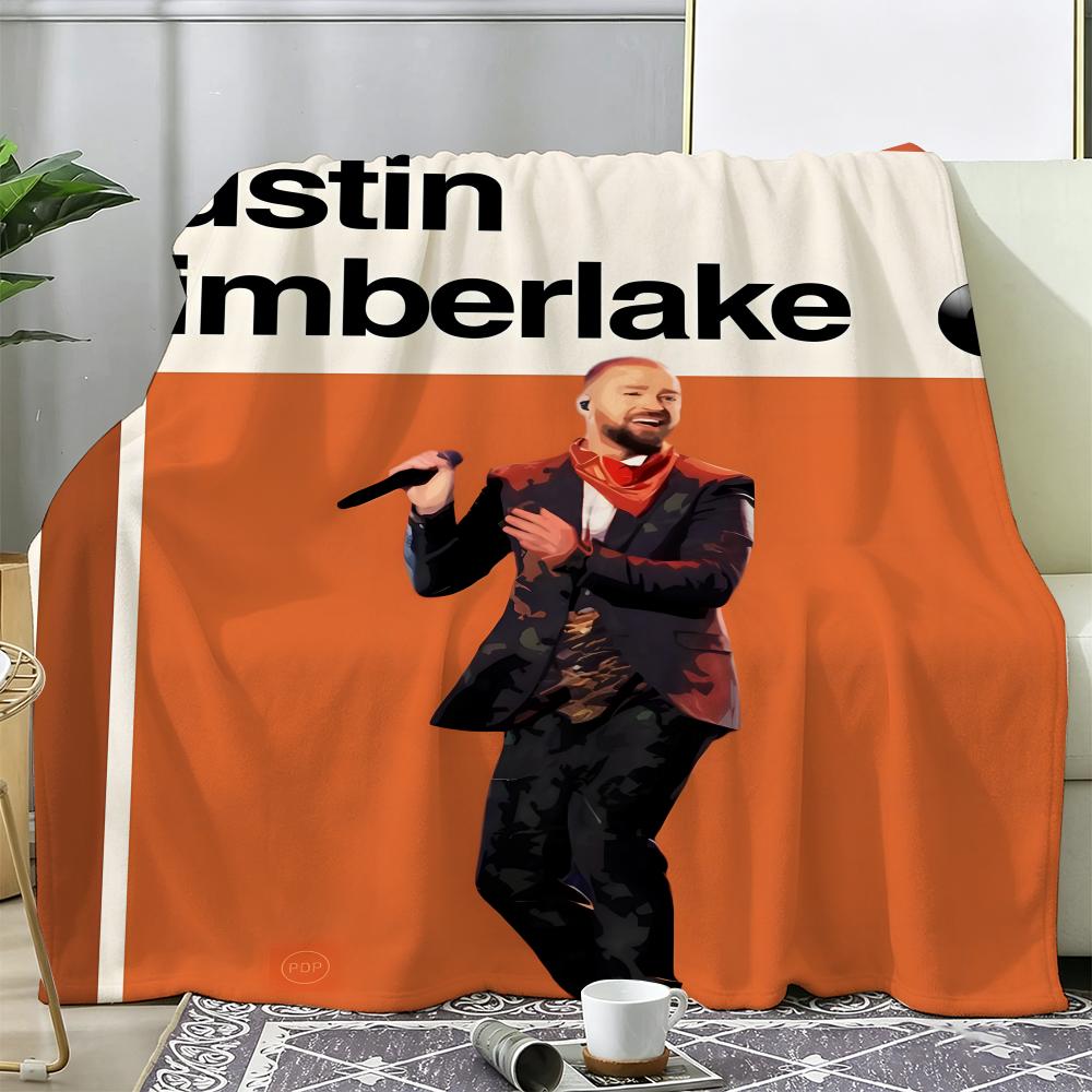 Singer J-Justin Timberlake Throw Soft Warm Flannel Fleece Throw Blanket, Cozy Plush for Sofa Bed & All Seasons