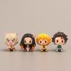 4Pcs/Set Demon Slayer Kamado Tanjirou Nezuko Figure Toys Q Version Kimetsu No Yaiba Agatsuma Zenitsu Action Figurine Model Dolls