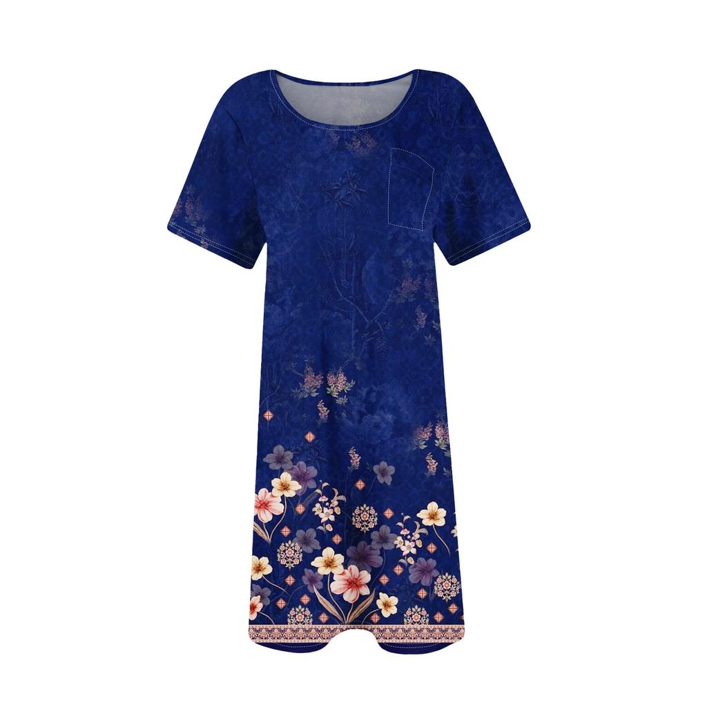 Женские летние платья с коротким рукавом, льняные повседневные футболки, пляжные платья-миди, сарафаны с карманами