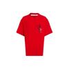 Calvin Klein Couples Series Round Neck Pullover Casual Short Sleeve Drop Shoulder T-Shirt Unisex T-Shirt Red J219687-XME
