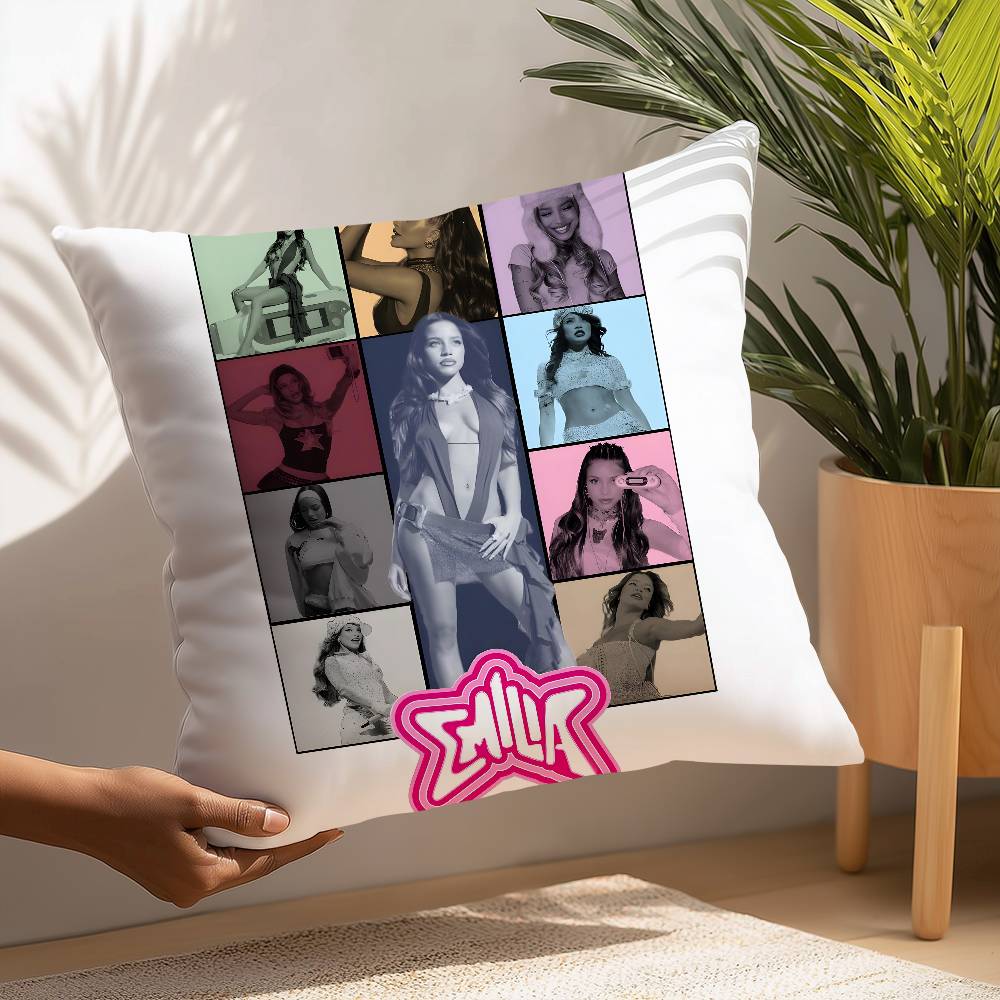Певица Эмилия Мернес mp3 Наволочка Плюшевая ткань Мягкая Наволочка Двусторонняя печать Наволочка для подушки Бытовые подарки