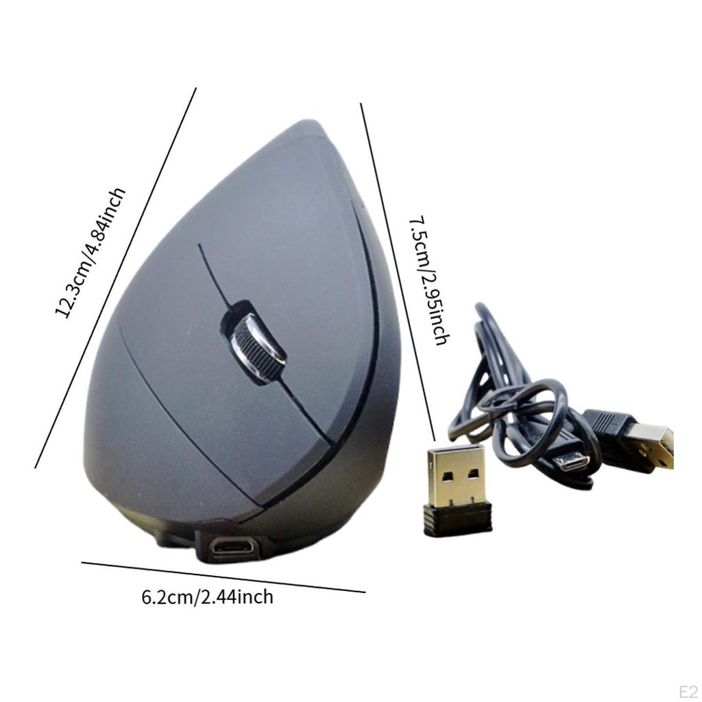 Вертикальные беспроводные мыши Легкие портативные для компьютера с USB-донглом