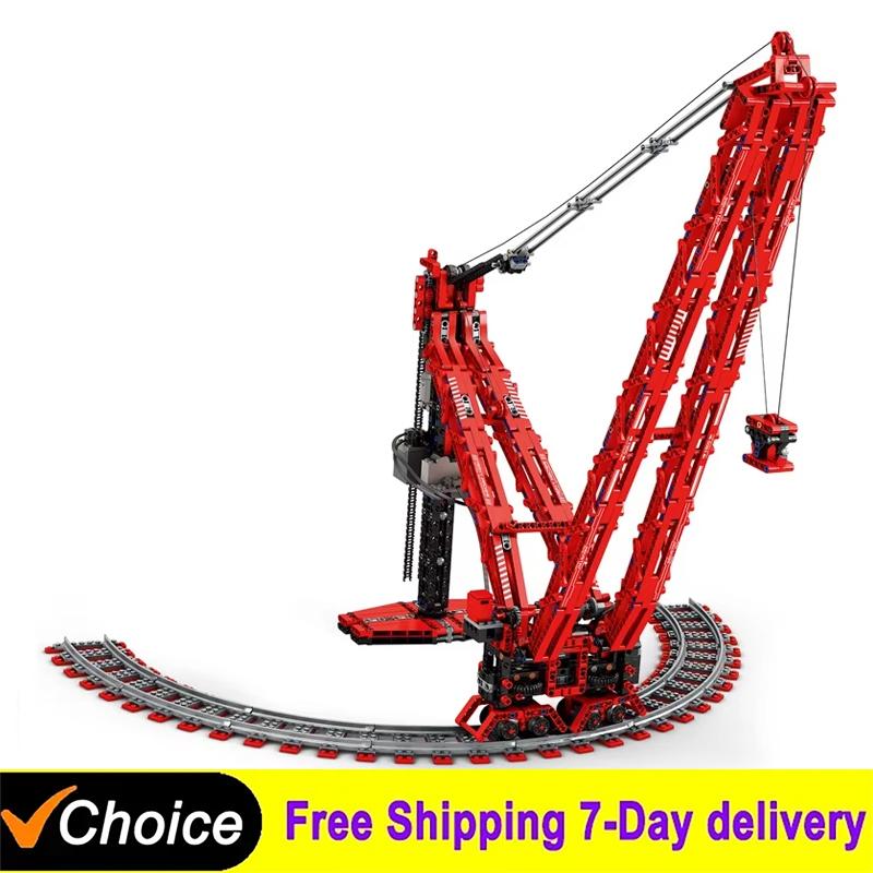 Технические 1196 деталей MOC RC SK6000 Тяжелый Кольцевой Кран Строительные Блоки Кирпичики Модель для Сборки Игрушки для Детей Набор на День Рождения