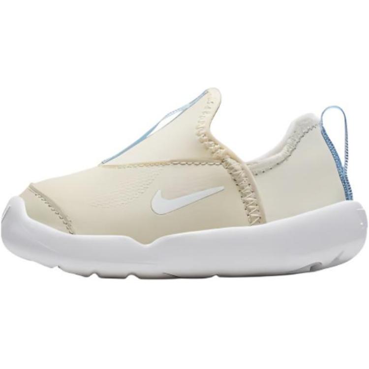 Nike Lil Swoosh Малышовые Нескользящие Прочные Низкие Кроссовки для Ходьбы Бежевые Детские Ботинки AQ3114-200