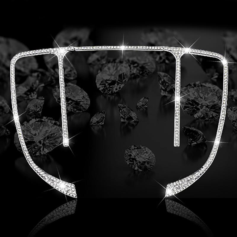 Car Center Control Panel With Diamond Rhinestone Decorative Frame For Mercedes Benz GLC X253 C W205 E Class W213 Accessorie