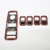 5Pcs/Set Carbon Fiber Look Window Lift Switch Button Frame Sticker Fit for Mercedes-Benz A/B/C/E Class /CLA/GLA/GLE/ML/GLK