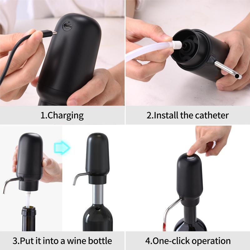 USB Electric Decanter Intelligent Red Wine Electric Decanter Easy To Clean Pneumatic Electric Decanter Creative Wine Dispenser