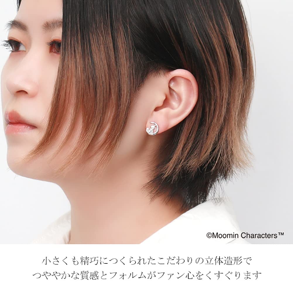 Moomin Limited Little My Crescent Stud Earrings 2P Binaural Silver 925 Official Character Goods [MOOMIN] Women's
