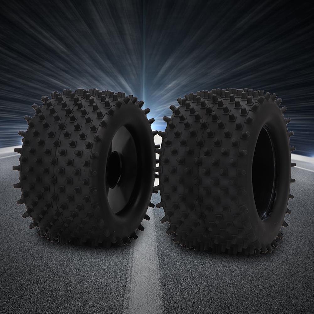 RC Car Tire, RC Vehicle Tire Remote Control Car Tire 155mm Rubber Wheel with Nylon Hub Plastic Rims for 1/8 RC Truck Racing