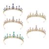 Elegant and Simple Crown Girls' Hairband Hairpin Headwear Bride's Crown Princess Children Little Girls' Headband and Hairpin