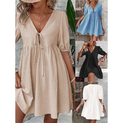 Новое весенне-летнее отпускное повседневное ездовое на работу удобное сексуальное элегантное женское модное принтованное платье