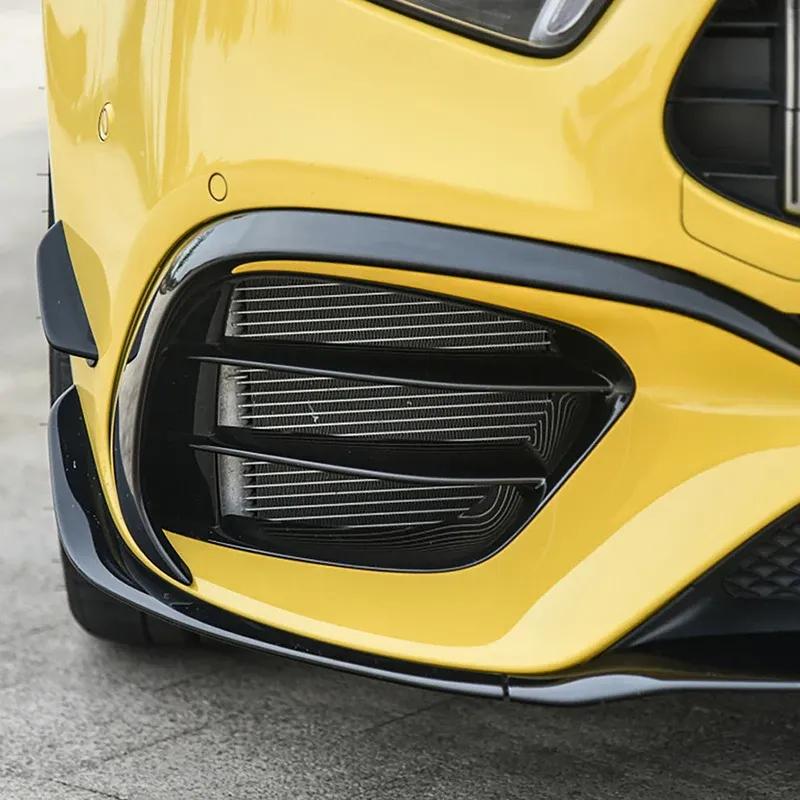 For Mercedes-Benz A-Class W177 A45 AMG 2019-2021 Front Bumper Lip Spoiler Kit Plastic ABS Protective Trim Cover Car Accessories