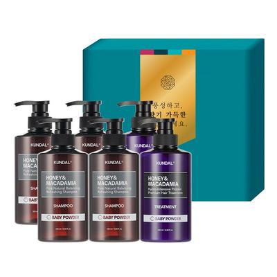 Праздничный подарочный набор Kundal Hair 6 со вкусом детской присыпки, 1 комплект, набор популярной корейской косметики