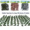 Military Simulation Model Soldier Set - 100-Piece War Scene Toy Set for Kids