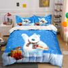 Polar Bear with Gifts Design Bedding Duvet Cover Set Duvet Cover Pillowcases (1*Duvet Cover 2*Pillowcases, Without Duvet Insert)
