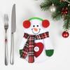 Креативный мультяшный рождественский набор посуды: Набор Нож, Вилка и Декоративная Кукла для Праздничного Обеда