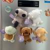 Short Plush Elephant Cat Bear Fox Refrigerator Magnet For Kitchen Decor And Gift