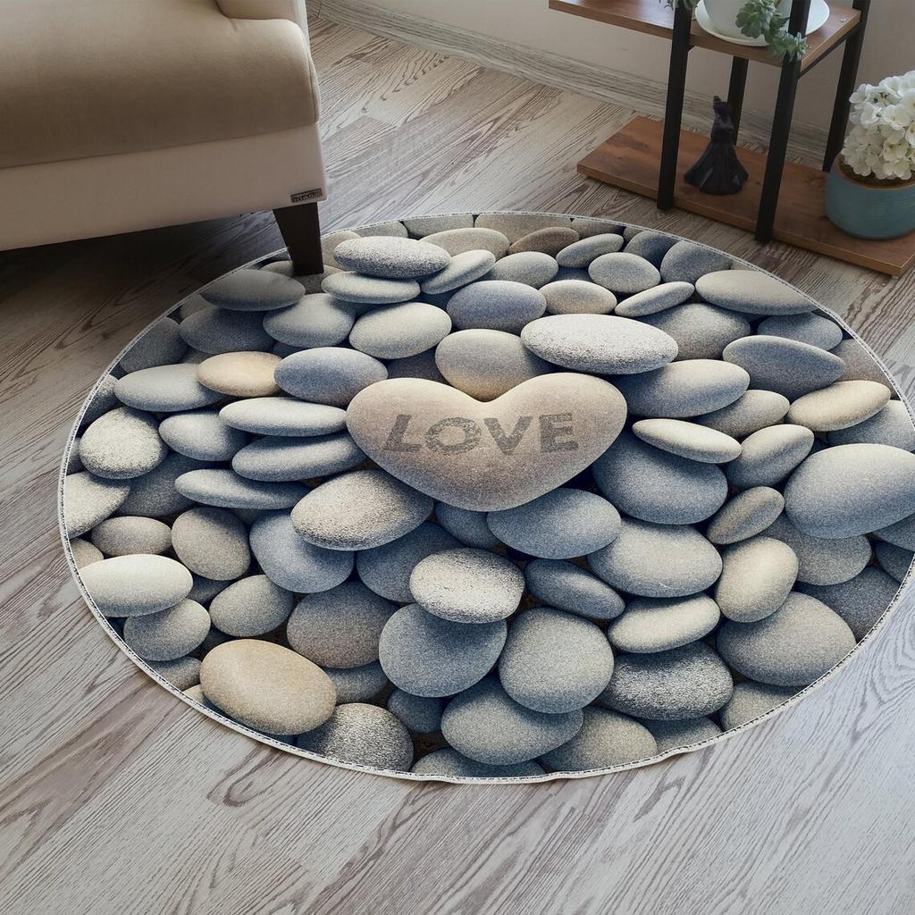 День святого Валентина Ковер круглый из лепестков роз Визуальный стереоскопический ковер с узором роз и любви Ковер для гостиной и спальни
