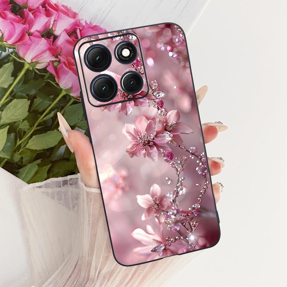 For Motorola Moto G86 Power Cute Flower Butterfly Cat Painted Case For Moto G86 G86Power Black Silicone Soft Phone Cases