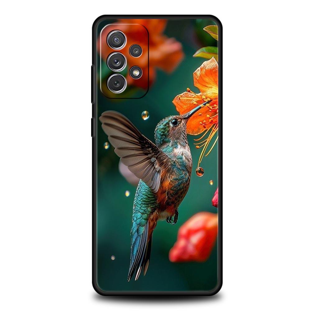Чехол для телефона с колибри для Samsung Galaxy A15 A13 A51 A71 A41 A31 A21S A03S A05 A35 A32 A55 A23 A25 A33 A53 A73 5G