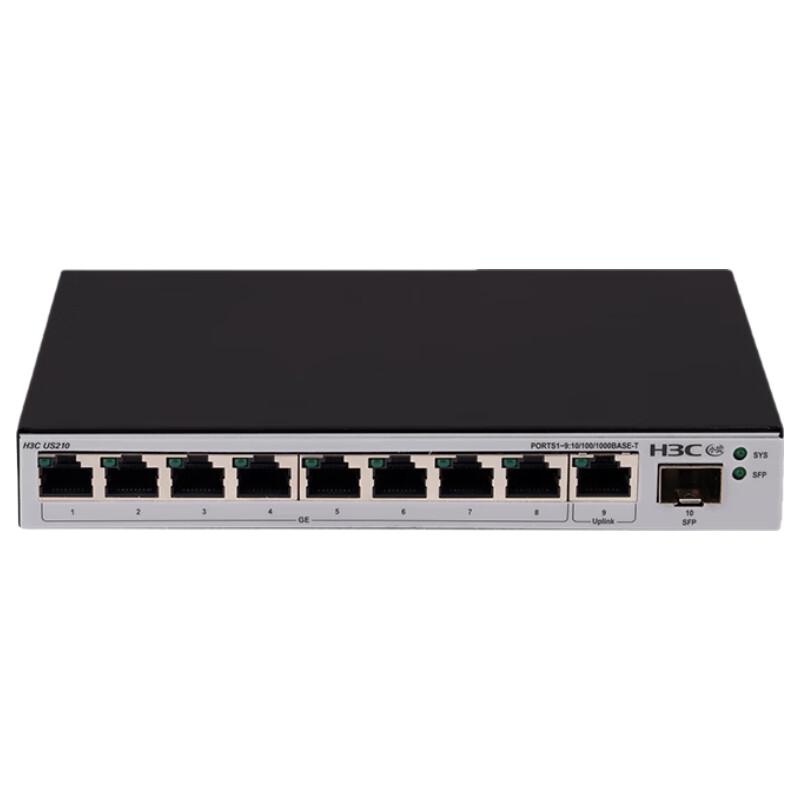 9-портовый гигабитный Ethernet-коммутатор H3C US210 с SFP