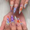Ногти с острым кончиком, накладные, носимые, маникюр, типсы для ногтей, водостойкие, миндалевидные, искусственные ногти, женские