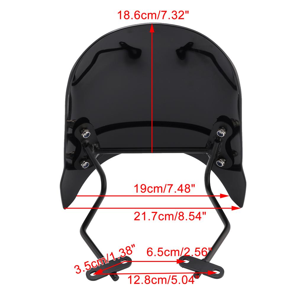 Windshield WindScreen fit for BMW R nineT Scrambler 2014-2024 Black