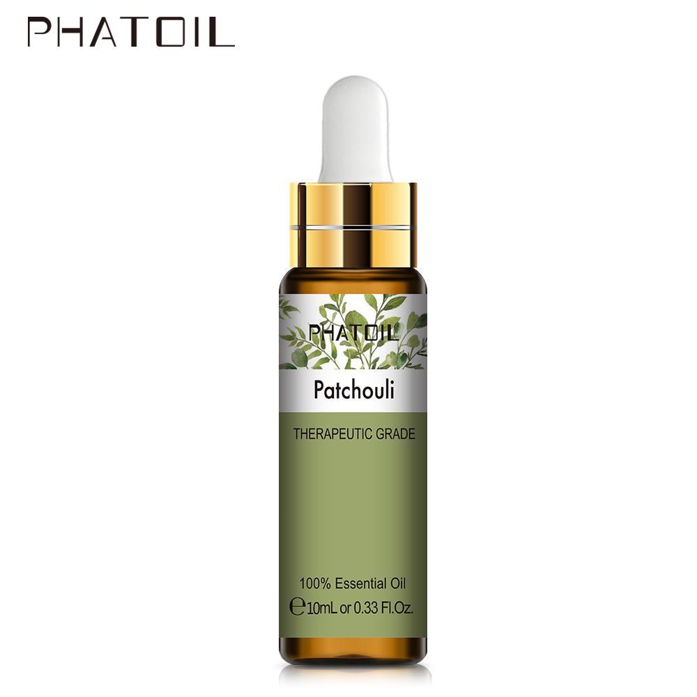 PHATOIL 5 мл/10 мл/15 мл/30 мл/100 мл пачули чистое антибактериальное эфирное масло дегельминтизация воздуха освежение тела облегчение водорастворимого масла