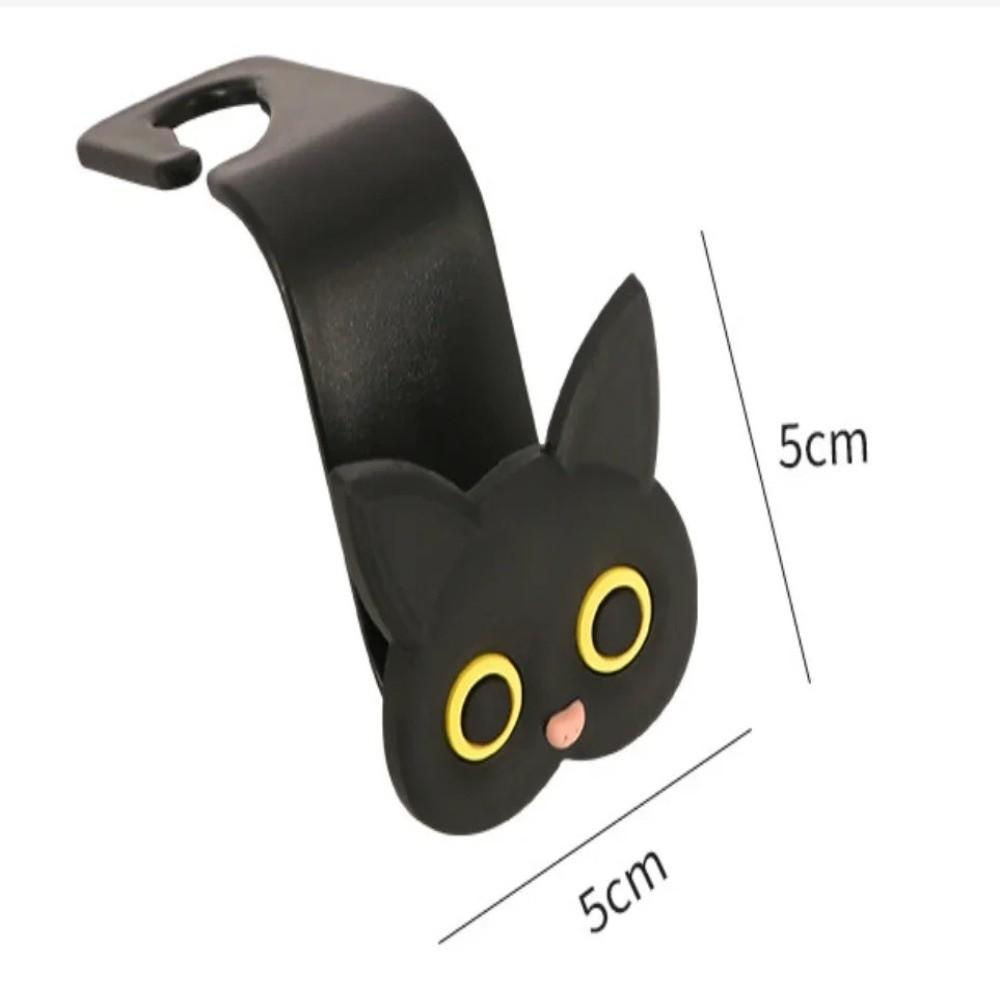 2Pcs Cartoon Cat Car Clips Durable Front Seat Headrest Organizer Auto Fastener Hangers Universal