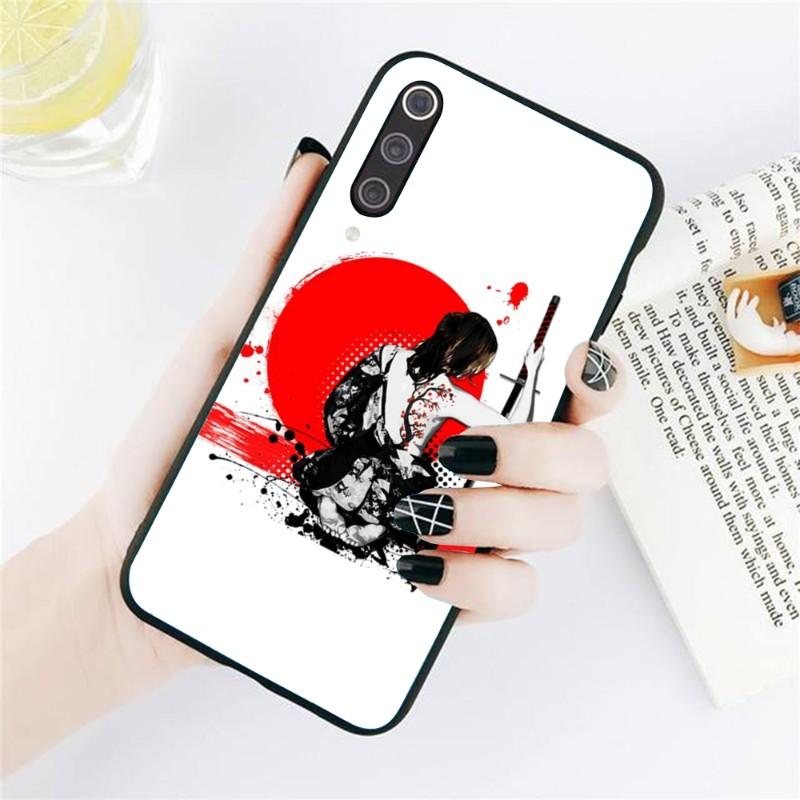 Женский чехол для телефона Samurai Gril для Xiaomi Redmi Note 11 10 9T 8 7 Pro Redmi 10 9 9A 9C 8 7 6 Мягкий черный чехол для телефона