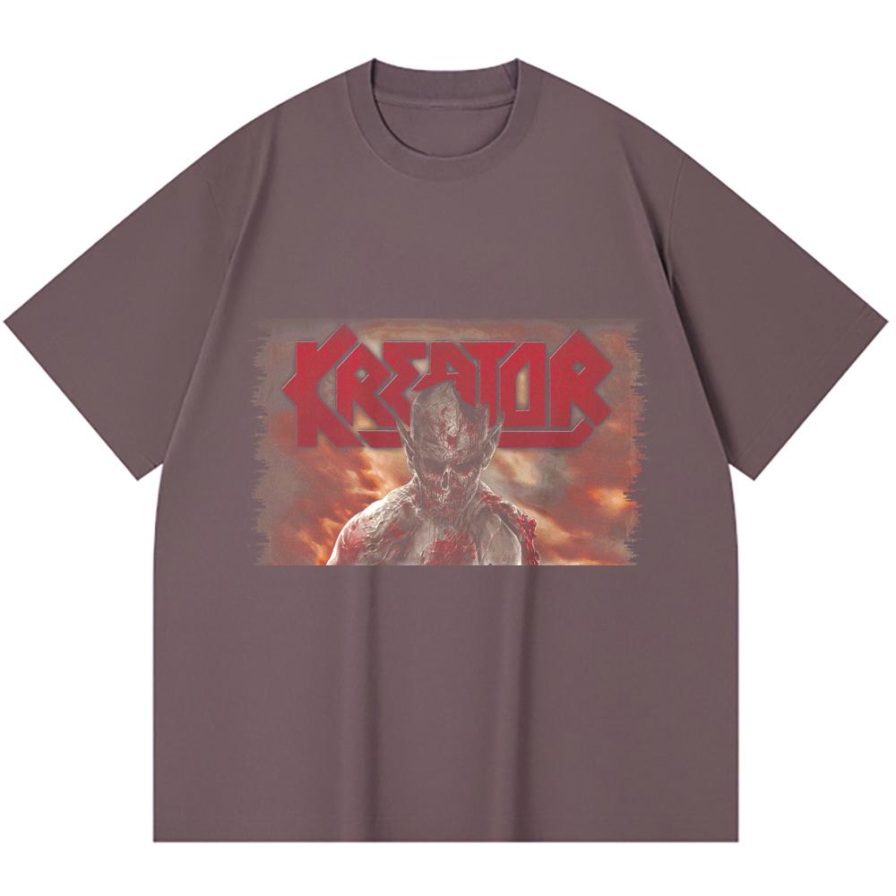 Хлопковая футболка плотностью 230 г/м² 100% Хлопок Heavy Metal Футболка с принтом рок-группы Популярная музыка Унисекс Тяжелая хлопковая футболка