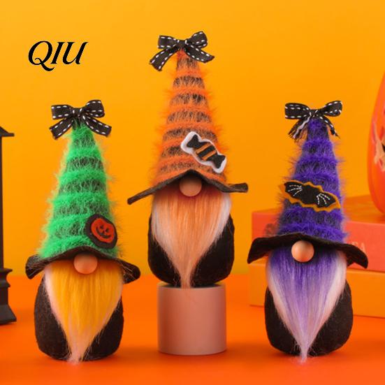 Halloween Holiday Decorations Gnome Decor, Cute Gradient Ghost Figurine, Faceless Statue Decor Reusable for Party Shelf Table, Spooky Ornament