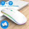 Rechargeable Wireless Mouse For Laptop Macbook iPad Tablet PC Computer Bluetooth Mouse Gaming 2.4GHz USB Backlight Silent