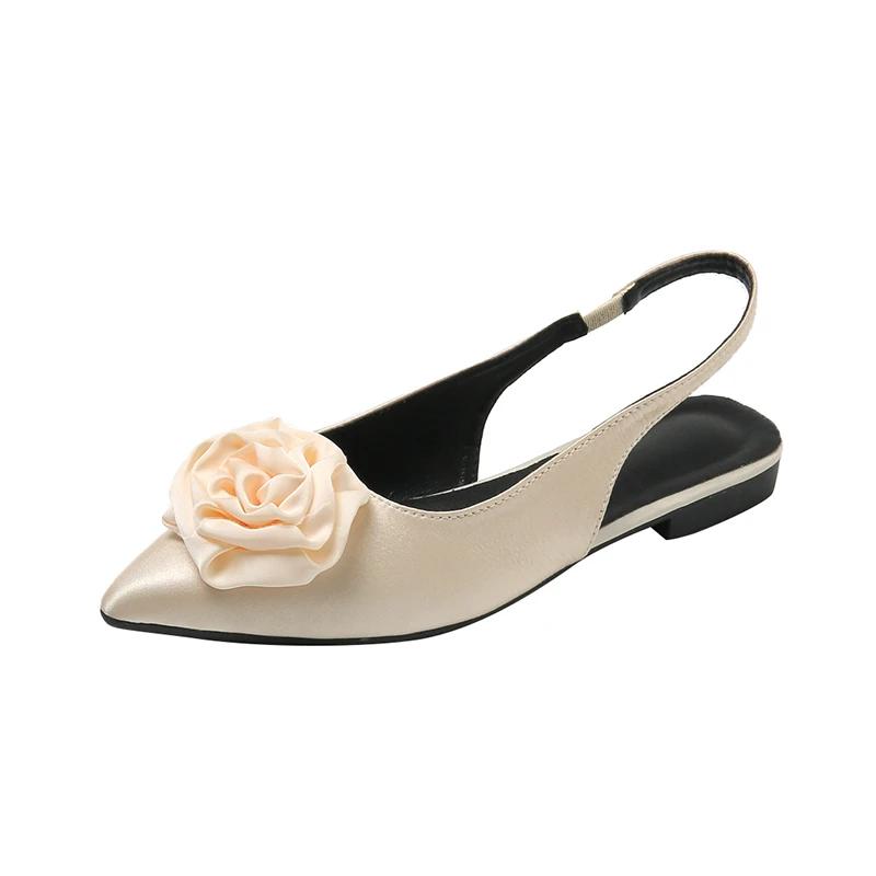 Остроносые босоножки женские новые летние туфли женские модные босоножки с квадратным каблуком и цветочным принтом Post-mixing Belt Slip On повседневная женская обувь