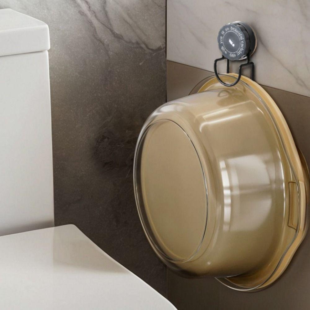 Hole-Free Suction Cup Hooks Wall Mounted Washbasin Hook Practical Basin Storage Rack  for Home