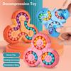 Fidget Spinner 6-sided Cube 2-in-1 Puzzle Decompression Toy Compact Portable Creative Stereo Flip Rotating Educational Toy