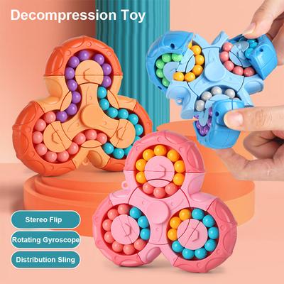 Fidget Spinner 6-сторонний куб 2-в-1 головоломка декомпрессионная игрушка компактная портативная креативная стерео вращающаяся обучающая игрушка