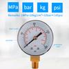 TS-Z53 Water Pressure Gauge Dual Scale Gas Pressure Gauge 0-160 PSI/0-11 Bar Test Range Oil Pressure Gauge