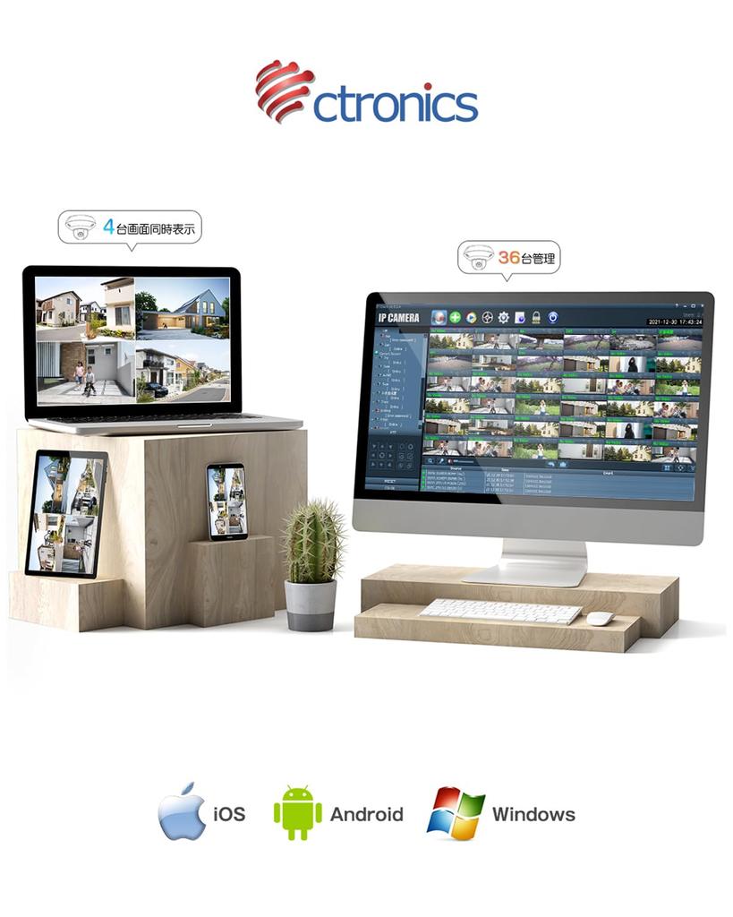 Ctronics Security Outdoor 6W Solar Luminous Human Alarm FTP 5DBi High Performance Family Smartphone No Power No Wiring Security Sticker Cloud MircoSD