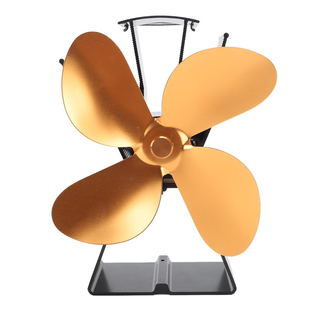 Вентилятор для камина 4 лопасти Вертикальный трапециевидный Термоэлектрический с питанием от тепла Вентилятор для дровяной печи для дров