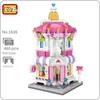 LOZ 1636 City Street Wedding Dress Clothing Shop Store Architecture DIY Mini Blocks Bricks Building Toy for Children Gift No Box