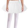 Girls Dance Clothing Elastic Waistband Tutu Mesh Skirt Solid Color Four Layer Dance Skirt