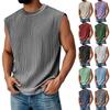 Men's Summer Solid Color Stripe Sports Vest Men's Sports Casual Vest