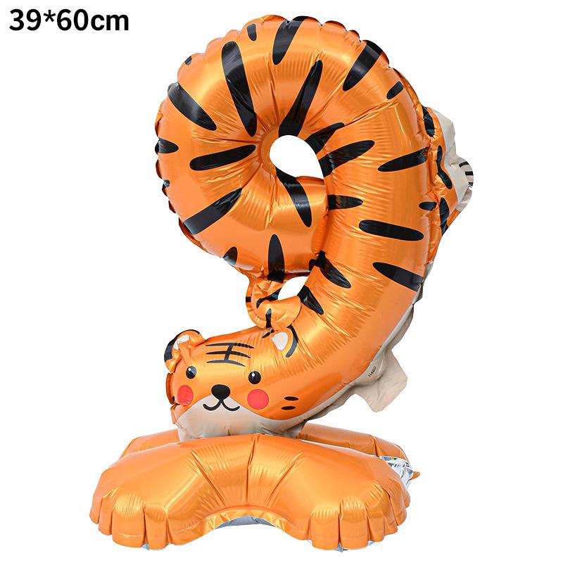 23 Inch Animal Digital Column Aluminum Film Balloon Modeling 0-9 Birthday Scene Decoration
