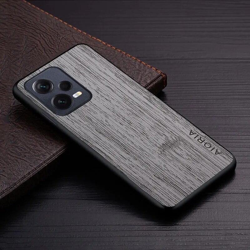 Case for Xiaomi Redmi Note 12 Pro Plus Turbo 5G 4G Funda Bamboo Wood Pattern Leather Cover Luxury for Redmi Note 12 Pro Case