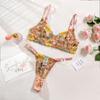 Women Sexy Lingerie Set Transparent Sexy Lace Bra Set Underwired Bras Thin Female Pure Desire Underwear Floral Thong
