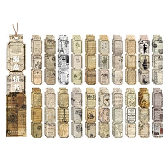 40Pcs DIY Vinyl Art Easy To Paste Great Self-adhesive Vintage Botanical Diary Note Handbook Stationery Stickers Material Sticker