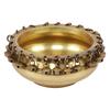 Latest Ethnic Traditional 6 Inches Brass Urli Bowl with Bells Showpiece, Brass Urli for Decor, Housewarming Gifts, Standard, Pack of 1
